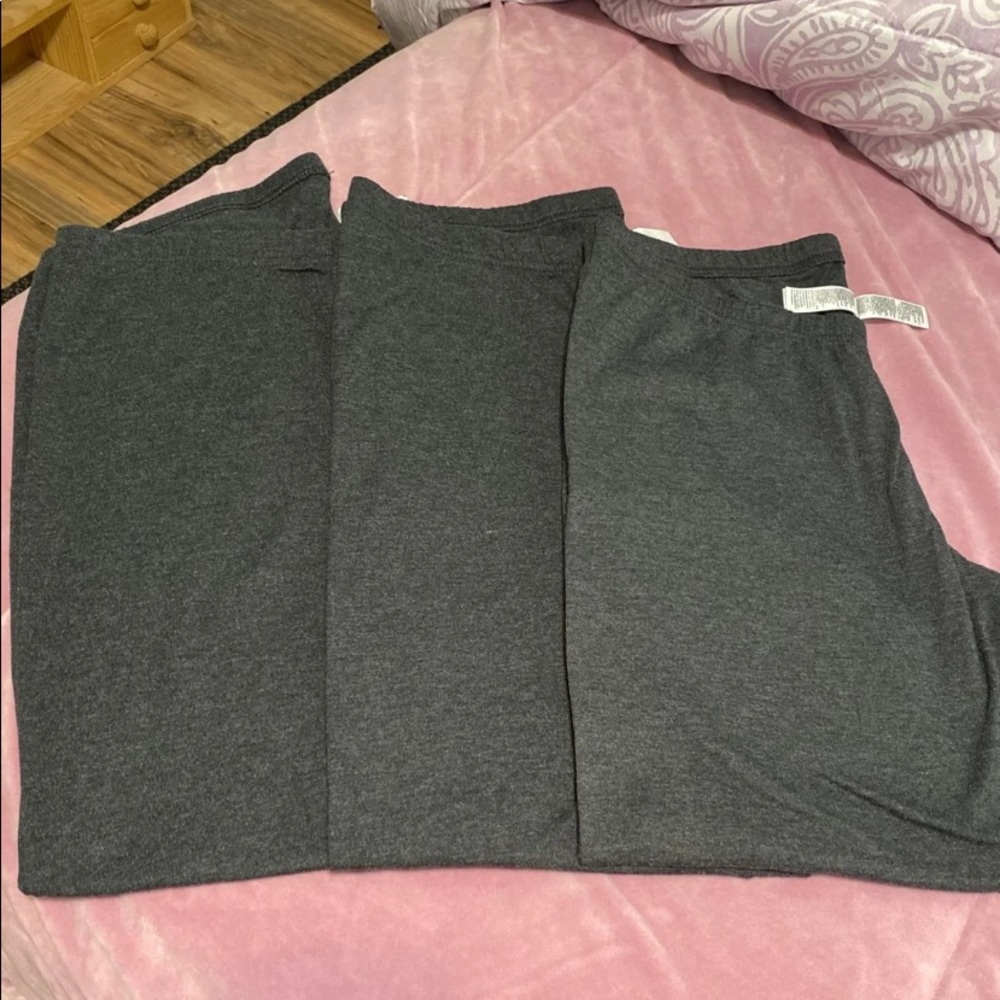 3pair XXL charcoal grey leggings